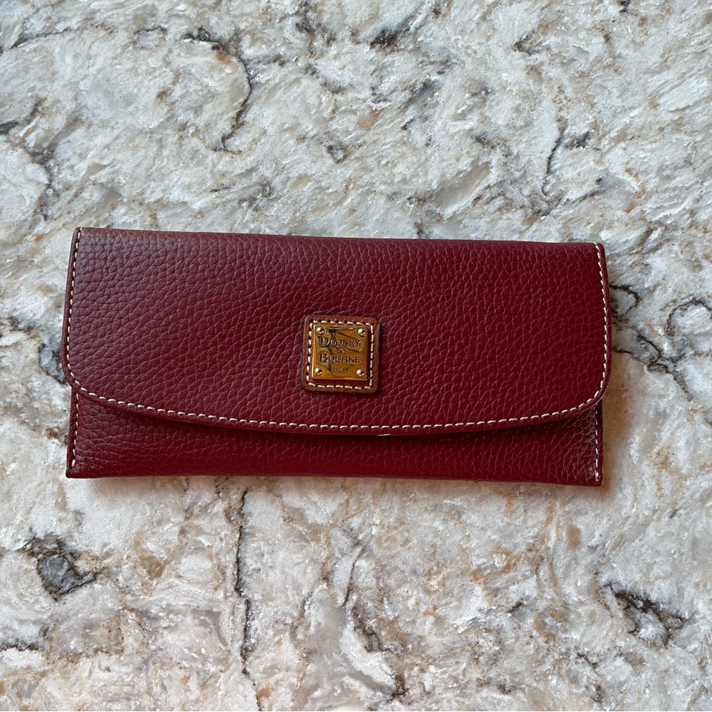 Dooney & Bourke Cranberry Leather Clutch